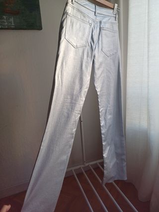 Pantalón plateado niña MNG talla 36 Nuevo