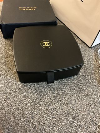 Custodia Chanel Pelle Nera con Specchio