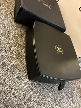 Custodia Chanel Pelle Nera con Specchio
