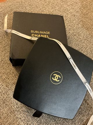 Custodia Chanel Pelle Nera con Specchio