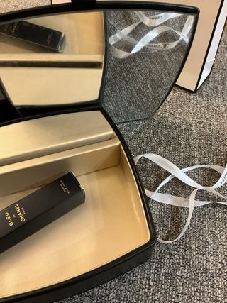 Custodia Chanel Pelle Nera con Specchio