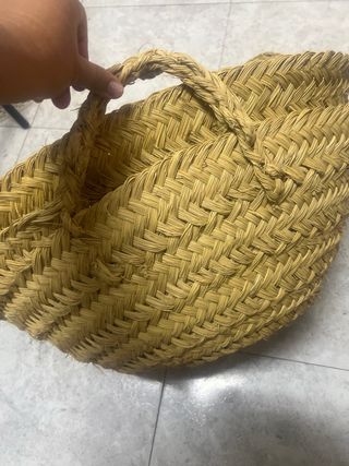Cesta de mimbre natural 