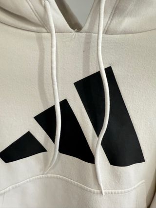 Felpa Adidas bianca con logo
