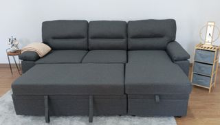 Sofá Cama, Arcón, Chaiselong. Emma Gris. ¡OFERTA!