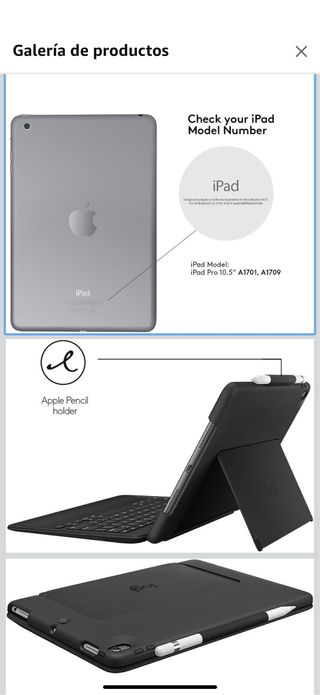 Custodia con tastiera Logitech per iPad Pro 10.5 nera