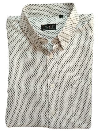 Camisa ZQY'S L Blanca Lunares Negros