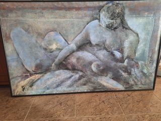 Pintura al óleo sobre lienzo con marco