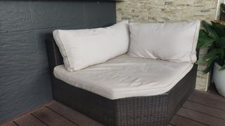 Sofá Rinconera Exterior Beige y Marrón