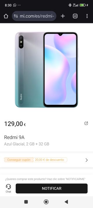 Xiaomi Redmi 9A quasi inutilizzato