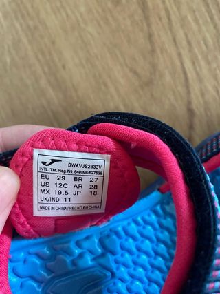 Chancletas Joma Niña Azul y Rosal talla 29