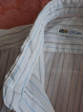 Camisa Hino Visconti Rayas Azul, Gris y Blanco