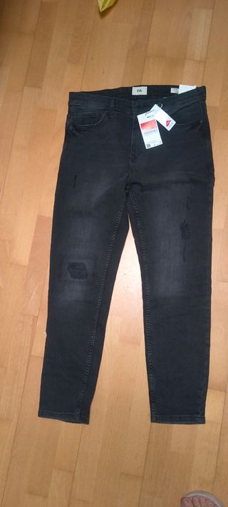 Vaqueros C&A Hombre Negros Talla 34