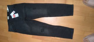 Vaqueros C&A Hombre Negros Talla 34