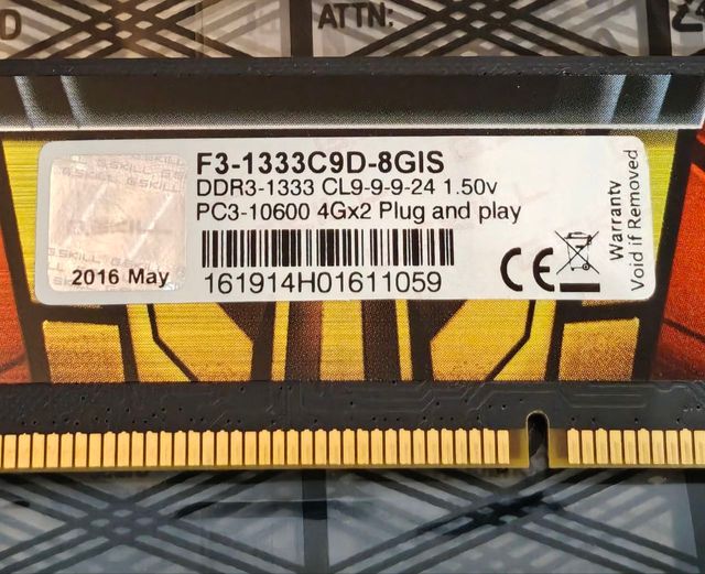 G.Skill DDR3 4GB 1333MHz CL9