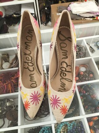 Zapatos de tacón Sam Edelman beige multicolor