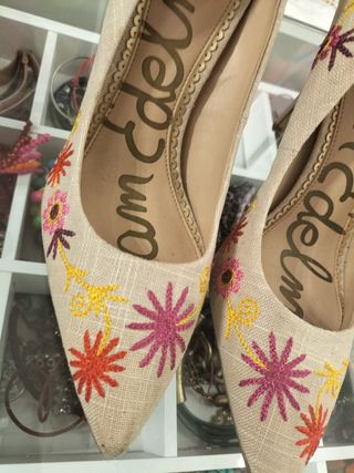 Zapatos de tacón Sam Edelman beige multicolor