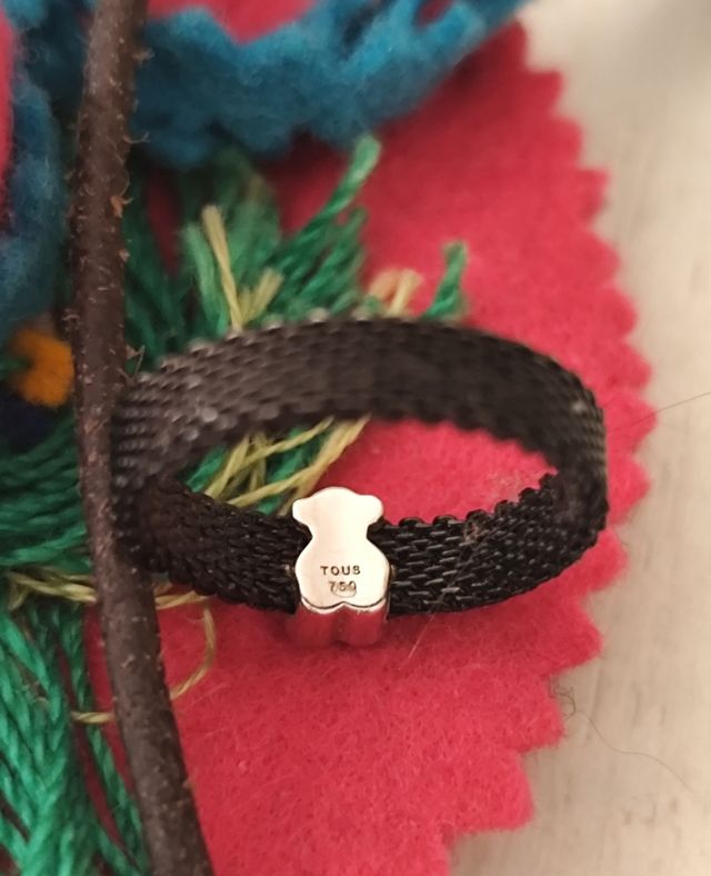 Anillo Tous Acero Blanco y Brillantes