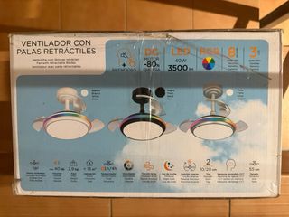 Ventilador con Palas Retráctiles LED RGB