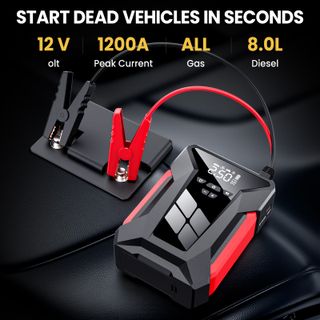 Arrancador y Compresor Coche 28000mAh