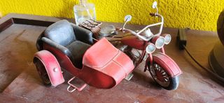 Figura moto sidecar de hierro