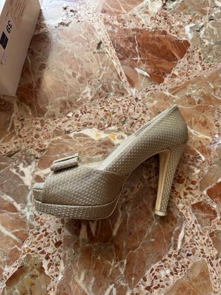 Zapatos de tacón Rosa Clara plateado