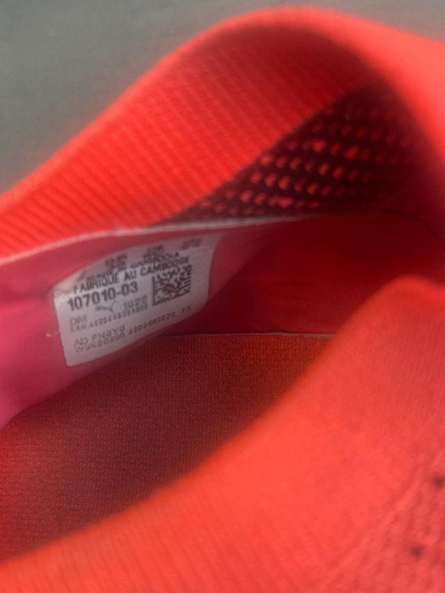 Botas de fútbol Puma T38 Naranja/Rojo