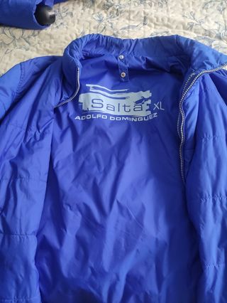 Chaqueta plumas con chaleco azul klein de hombre 