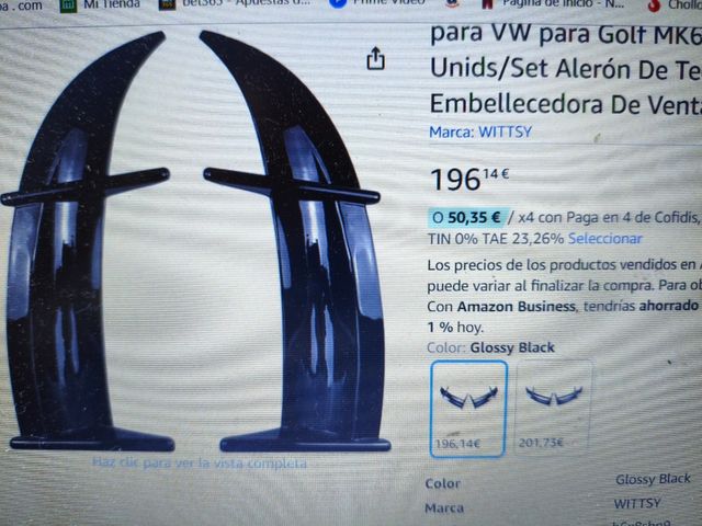 Alerón en dos piezas nuevo. Para golf mk6.
