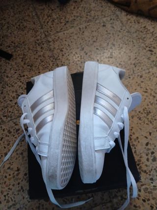 Zapatos Adidas Blancos Talla 37.5