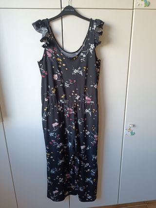 Tuta Laura Torelli nera floreale