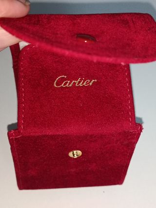 Caja joyero Cartier terciopelo rojo