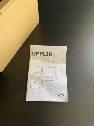 Lámpara exterior metal negro UPPLID (2 unidades)
