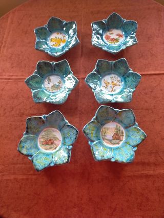 Platos decorativos de cerámica pintados a mano