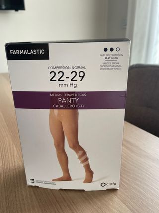 Medias Compresión Panty Farmalastic Hombre Beige