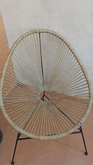Silla Acapulco Beige y Negra