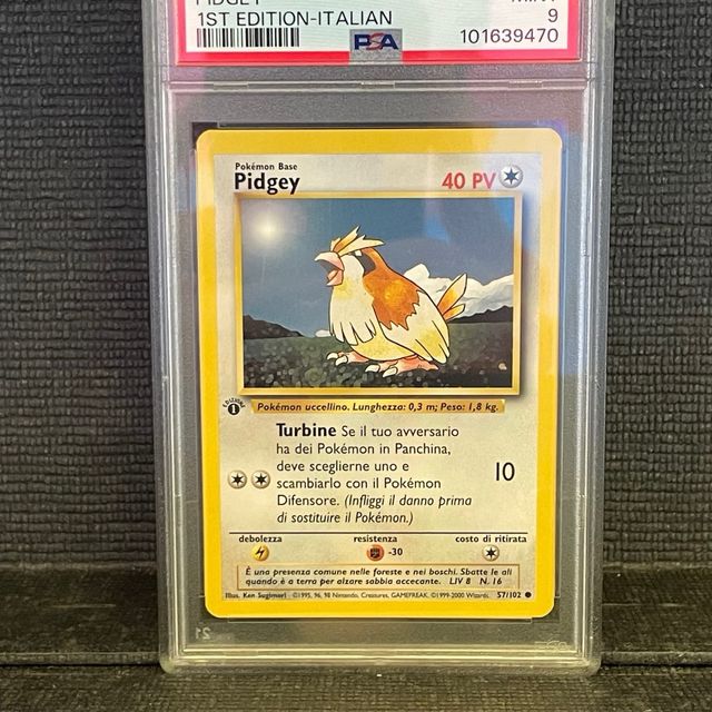 Pokemon Pidgey 1ed Base Set PSA 9