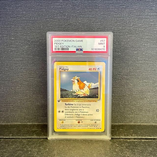 Pokemon Pidgey 1ed Base Set PSA 9