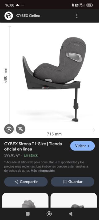 Silla Coche Cybex Gold