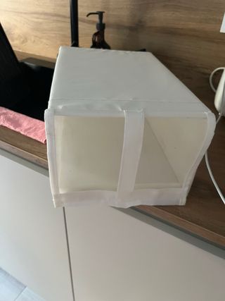 Caja organizadora IKEA tela blanca