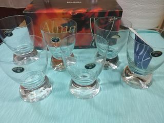 6 Vasos Cristal Bohemia 300ml. Nuevos sin uso. 