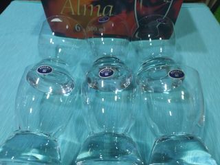 6 Vasos Cristal Bohemia 300ml. Nuevos sin uso. 