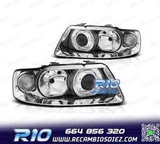 FAROS AUDI A3 8L 00-03 CROMADOS
