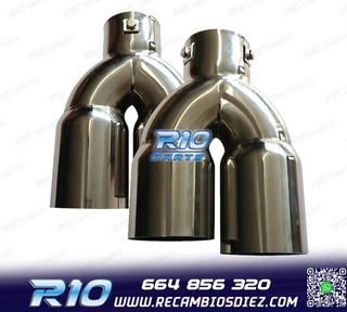 PACK 2 COLAS ESCAPE REDONDA DOBLE ACERO INOX