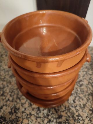 Juego cuencos barro antiguos