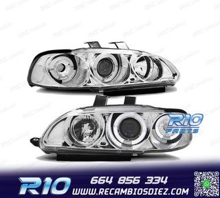 FAROS PARA HONDA CIVIC 91-95 2D 3D OJOS ANGEL CROMADOS