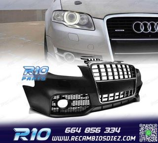 PARAGOLPES DELANTERO AUDI A4 B7 04-08 LOOK S LINE CROMO NEGR