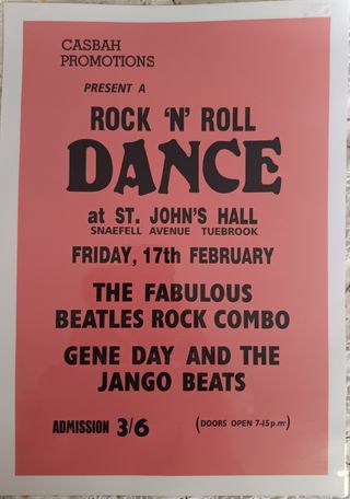 Cartel Concierto Beatles St John's Hall Tuebrook