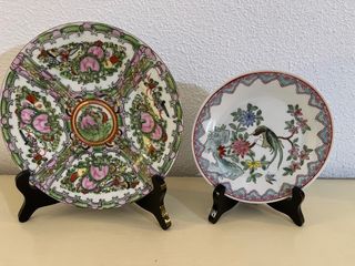 2 piatti in ceramica giapponese degli anni '70