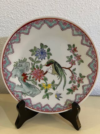 2 piatti in ceramica giapponese degli anni '70