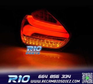 PILOTOS PARA FORD FOCUS MK3 15-18 LED DINÁMICOS NEGRO AHUMA